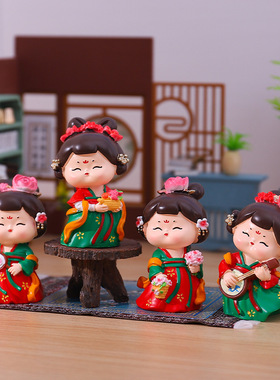 新中式家居装饰品唐小环仕女摆件2.0大号国潮古风摆件卧室玄关