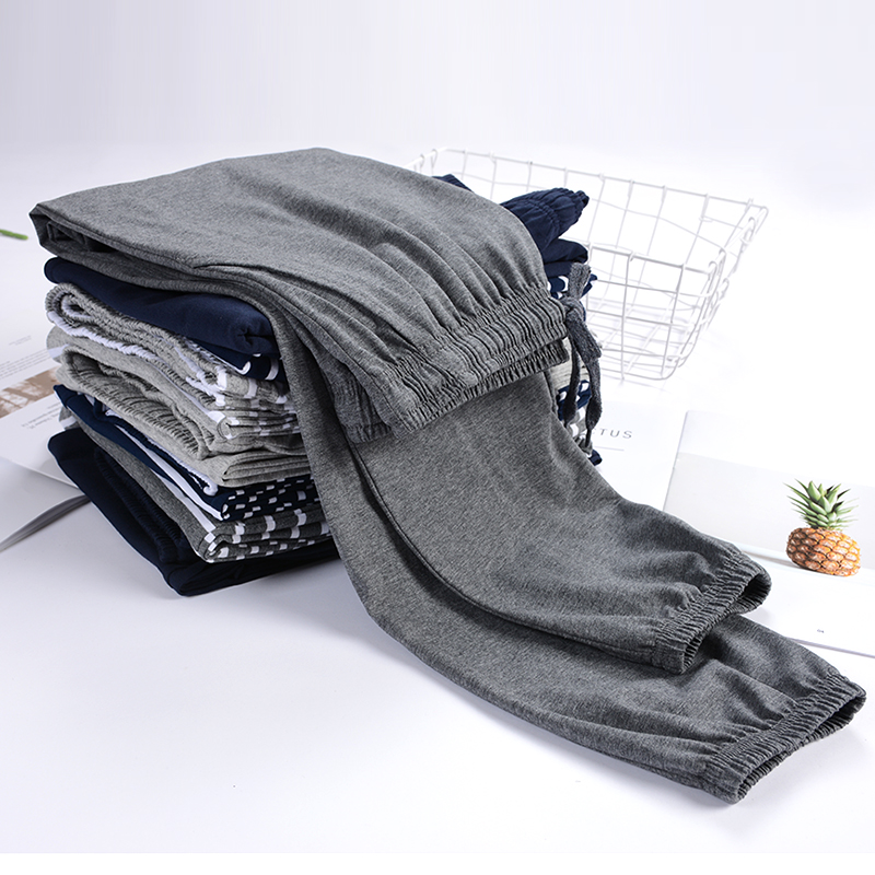 格子男士春季休闲薄款空调家居裤