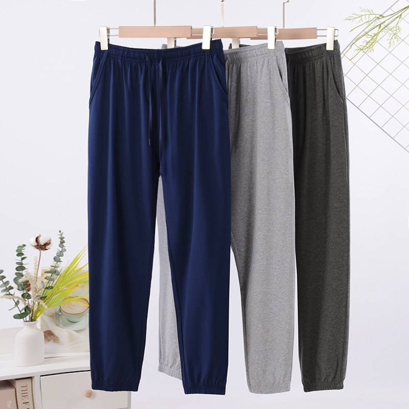 夏季莫代尔棉男士遛弯裤可外穿束口裤休闲九分裤薄款睡裤家居裤,女士内衣/男士内衣/家居服,睡裤/家居裤,淘宝优惠券,粉丝福利购,淘宝优惠卷