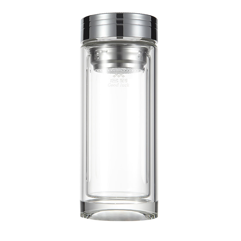 名到MIODO 双层玻璃杯 随手泡茶防烫隔热加厚底 MD-85203 450ml
