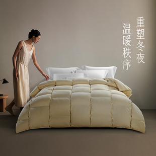 洁玉鹅绒被冬被95白鹅绒加厚保暖羽绒被芯高端柔软蓬松春秋被子
