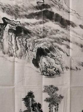 热卖客厅一枫斋纯手绘精品国画仿古山水陆俨少笔意作品惊爆人气