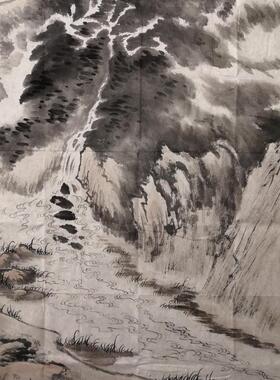 热卖客厅一枫斋纯手绘精品国画山水画仿陆俨少笔意作品1-26号惊爆