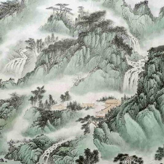 热卖一枫斋苏永刚先生自创八尺横幅纯手绘国画山水画潇湘雨云惊爆