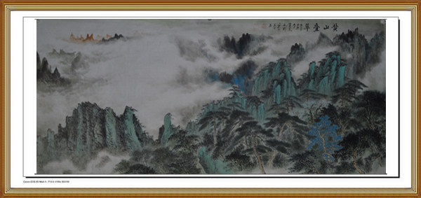 一枫斋纯手绘精品国画六尺横幅自创山水画系列惊爆黄山飞来峰图88