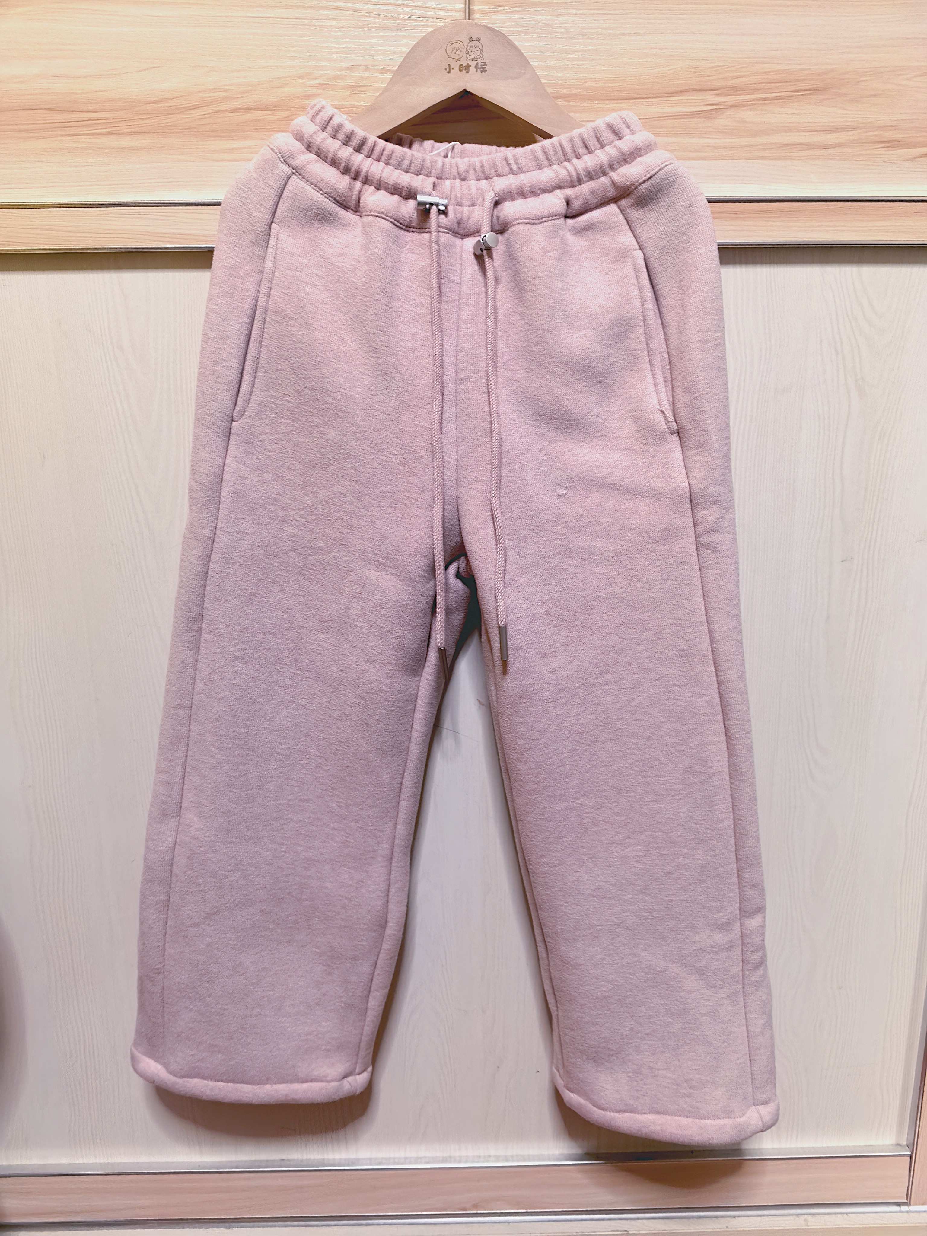 格格家冬季新款女童加绒直筒卫裤中大童