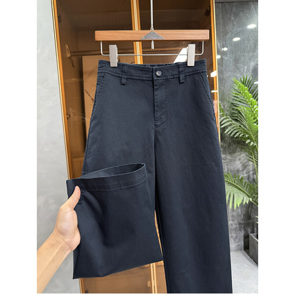 小个子收！修腿神器！后松紧休闲直筒九分裤女    E57801~JS