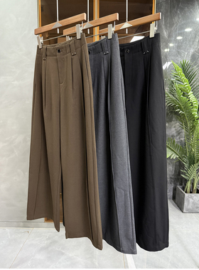 清仓不予退换！品！高个子收~垂感直筒休闲西裤女M02242~ME