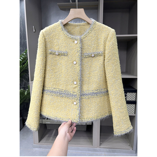 莼尾柜款！G上5K+！粗花呢绵羊毛圆领小香短外套女   730306~ME