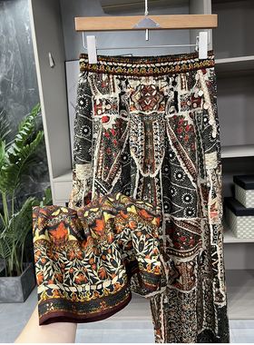 清仓不予退换！米亚浪漫！亚麻松紧腰休闲直筒裤女T25193~ME