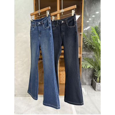 大N货！加绒中高腰牛仔喇叭裤
