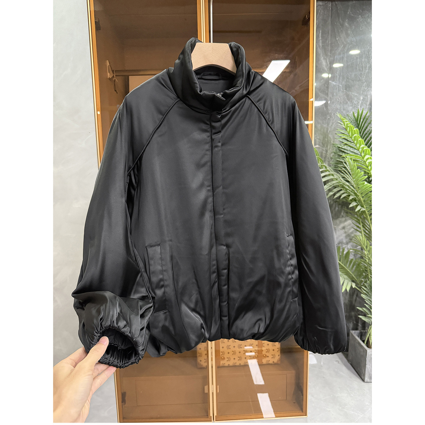 尖货！宽松醋酸立领棉服外套