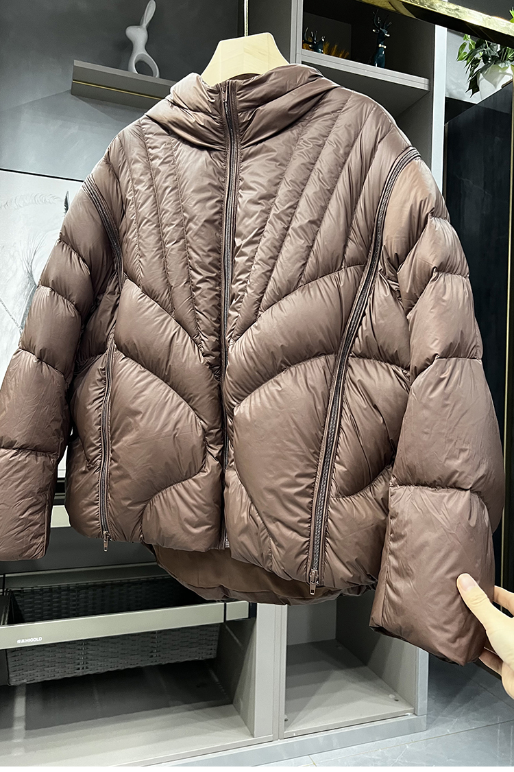 清仓不予退换#4！M@3神器！连帽白鸭绒羽绒服外套女231037