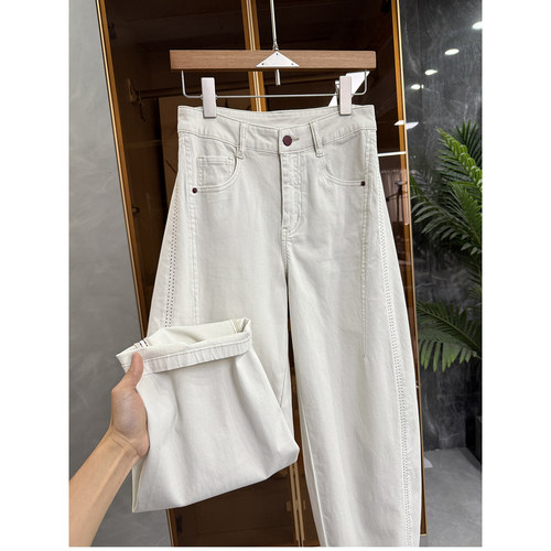 N货！微弹中高腰牛仔镰刀裤