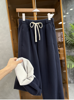 N货！时髦温暖并存！颗粒绒中高腰休闲束脚卫裤女    AMZ024~JS