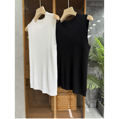 N货！抗条圆领针织衫背心上衣