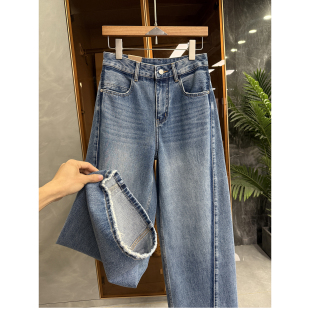 2K132 Q货 女 重工洗水中高腰牛仔镰刀裤 谁穿谁夸