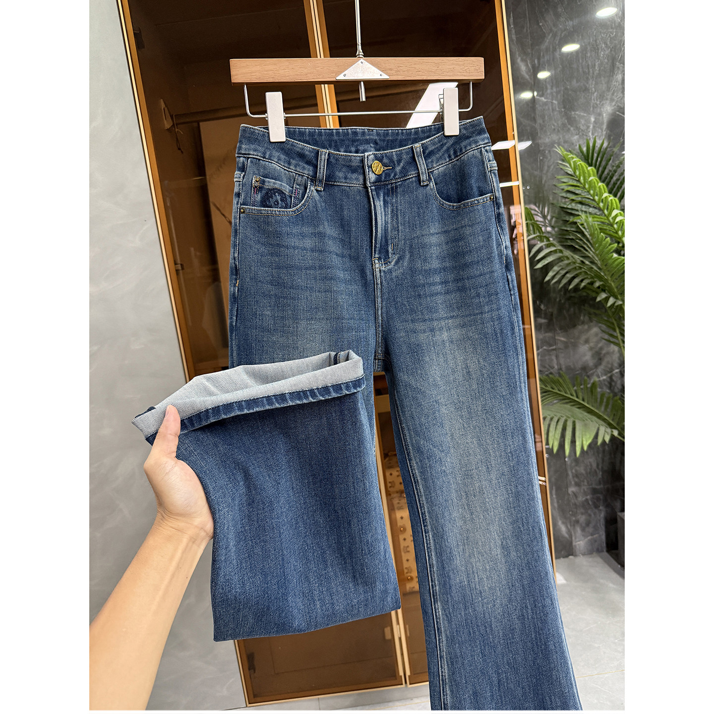 清仓不予退换！动漫大长腿！微弹牛仔刺绣口袋喇叭裤女C25060~JS,女装/女士精品,牛仔裤,淘宝优惠券,粉丝福利购,淘宝优惠卷