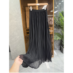 BQ088 重工百褶大摆半身裙女 藏肉氛围感 N货