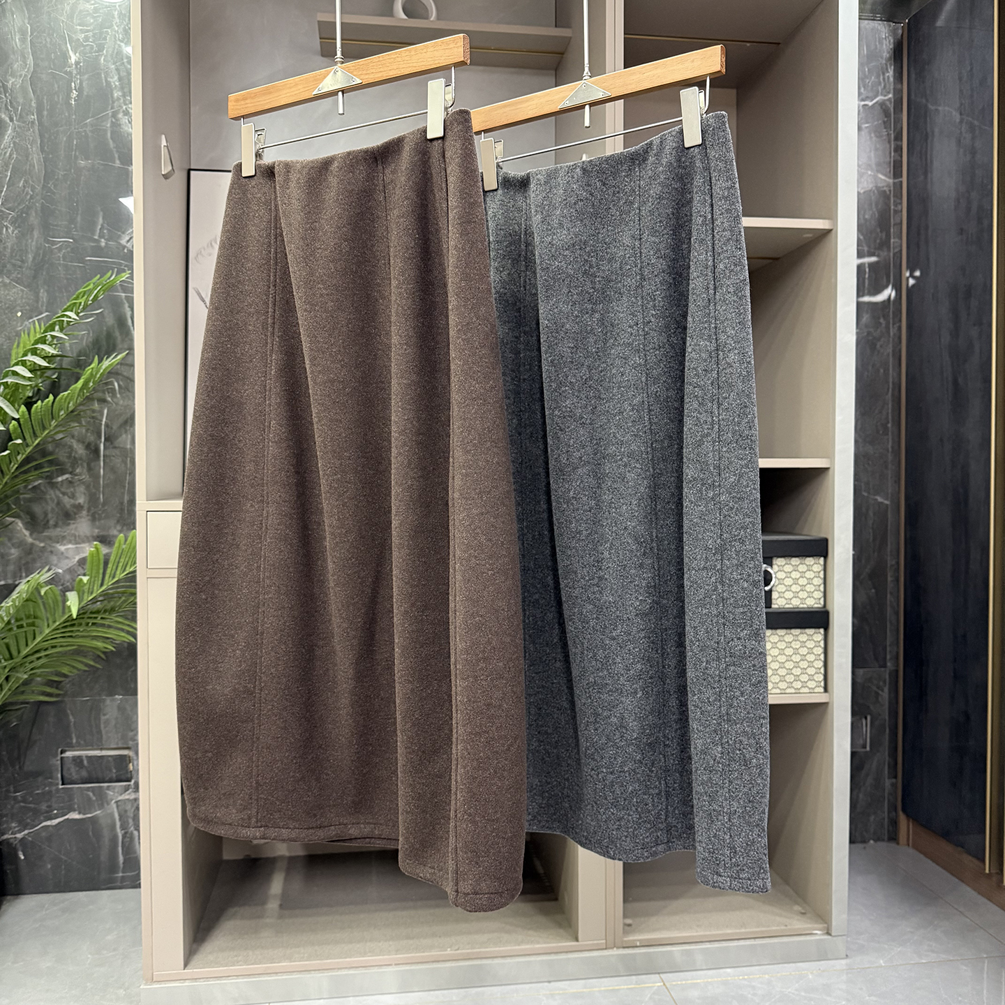 N货！优雅羊毛毛呢A字半身裙