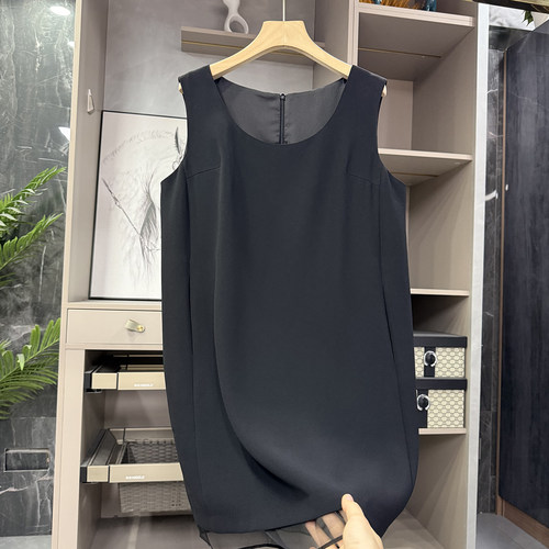 P牌款！醋酸圆领无袖背心连衣裙
