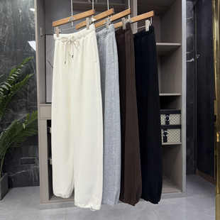 H7313 女 温暖加绒松紧腰休闲束脚卫裤 秋冬出街单品