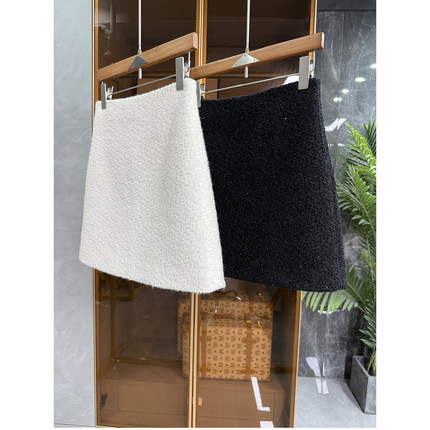 秋冬氛围感直接拉满！羊毛圈圈绒高腰A字半身短裙女   DK1128~ME