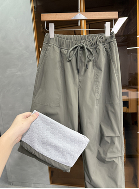 快冲！温暖不臃肿！加绒松紧腰冲锋伞兵休闲裤女   25808SY~ME