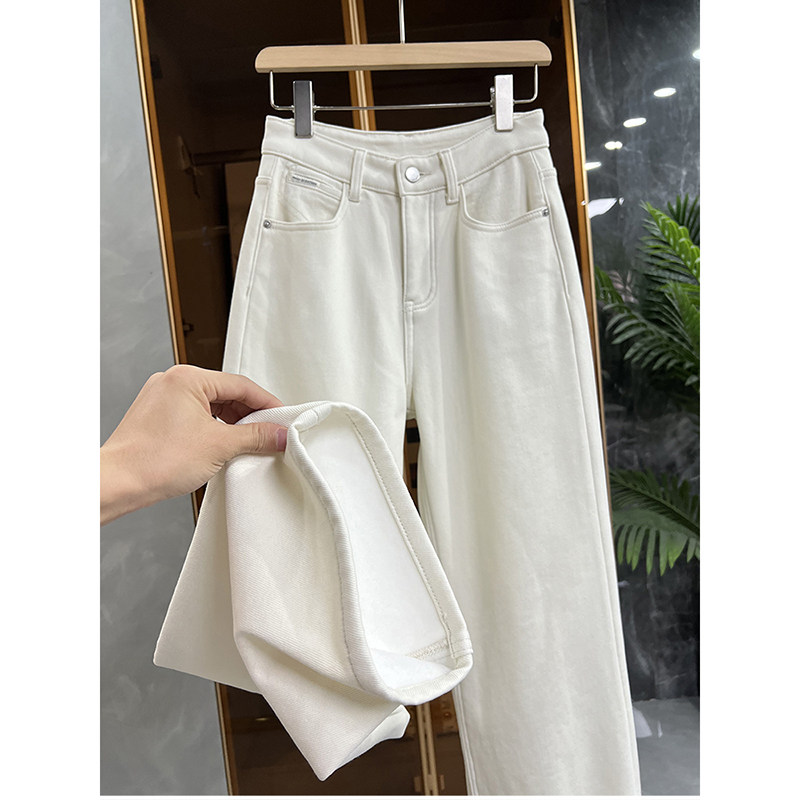 高个子收！御寒修腿神器！厚绒中高腰牛仔直筒裤女  24806903~JS,女装/女士精品,牛仔裤,淘宝优惠券,粉丝福利购,淘宝优惠卷