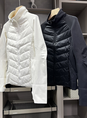 清仓不退！时髦温暖！拼接修身立领白鸭绒羽绒服外套女  D5648~ZY