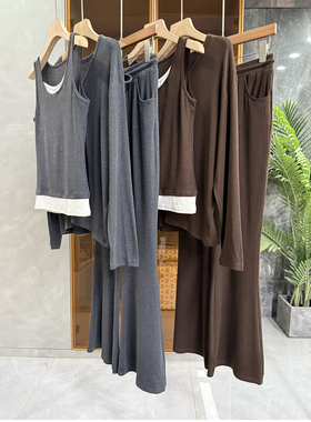 清仓不予退换！！上身显瘦款~休闲简约三件套套装女M02254~ME