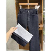 96598 高个子收 女 加绒中高腰牛仔喇叭裤 秋冬细腰大长腿