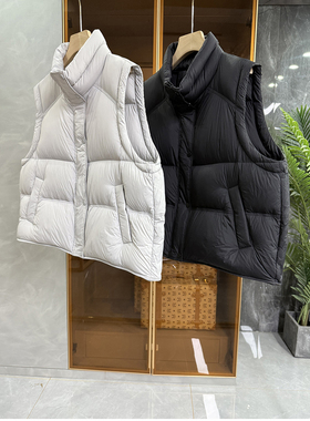 重磅品质货！轻暖宽松白鸭绒羽绒服立领马甲女    F68003~ME