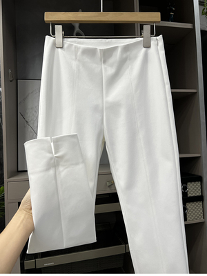 人气王！修身休闲裤烟管九分裤女