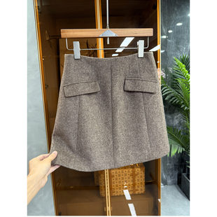 K1019 斜纹羊毛毛呢包臀短裙女 让你美到不敢认 秋冬款