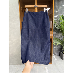 R25150 怒推荐 包臀后开衩牛仔半身裙女 修身 简约又气质