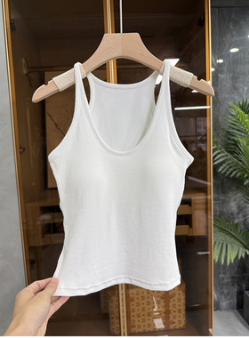 闭眼入！出街小心机！自带胸垫吊带背心上衣女    M881322~JS