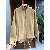 温暖与时尚 并存 宽松颗粒绒立领拉链外套女 大N货 JK002SH