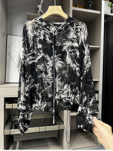 夏日苾备！轻盈薄透！宽松连帽防晒衫外套女   91561