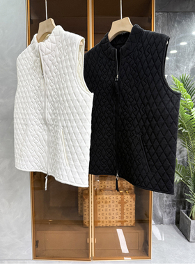 chao赞！温暖加分神器！菱格羊毛立领拉链马甲女   C2848~ME