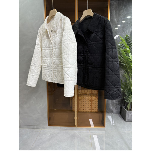 炸裂推荐！菱格翻领棉衣外套