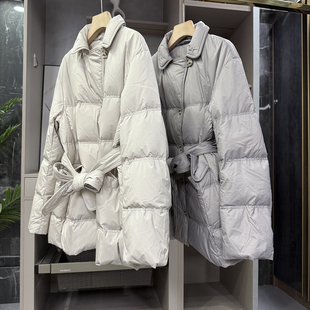 621338 宽松翻领鹅绒羽绒服外套女 代厂柜款 G上6K