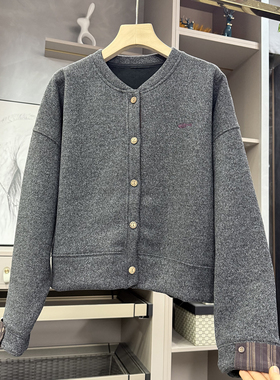 墙裂推荐！实力大厂出！宽松加绒休闲棒球服短外套女   H52071~ZY