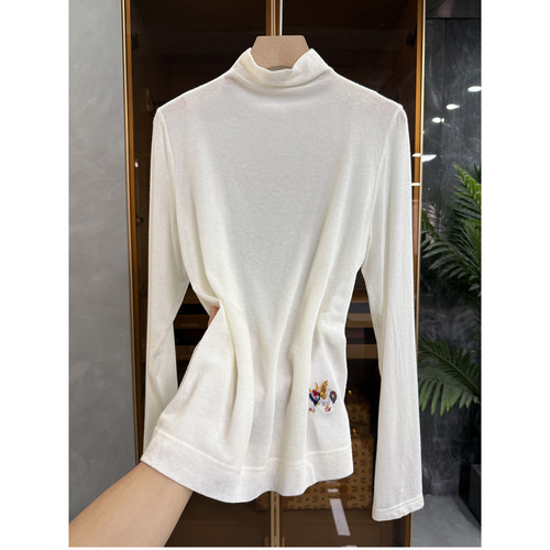 N货！天丝羊毛半高领针织打底衫