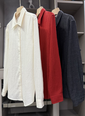 清仓不予退换！质瞬间提升！人字纹羊毛衬衫上衣女56008~ZY