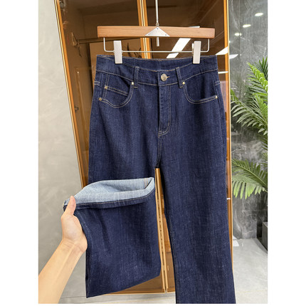 高个子收！穿出动漫腿精！微弹莱卡牛仔喇叭裤女  20234462~JS