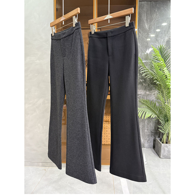 P牌料!修身绵羊毛毛呢休闲喇叭裤