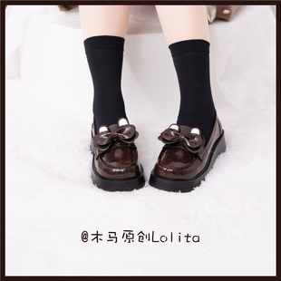 【全款现货】【京泽高校】木马原创方头jk制服鞋高跟学院风小皮鞋