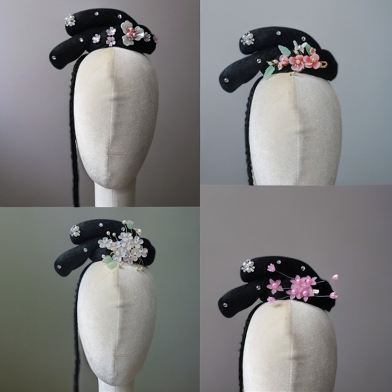 古典舞蹈流光表演艺考春来花自放头饰假发扇子舞古装汉服假发头饰,运动/瑜伽/健身/球迷用品,古典舞配饰,淘宝优惠券,粉丝福利购,淘宝优惠卷