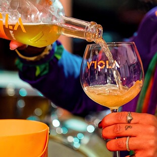 意大利奥维拉Viola精酿轻奢高脚杯啤酒IPA拉格玻璃酒杯红酒330ml